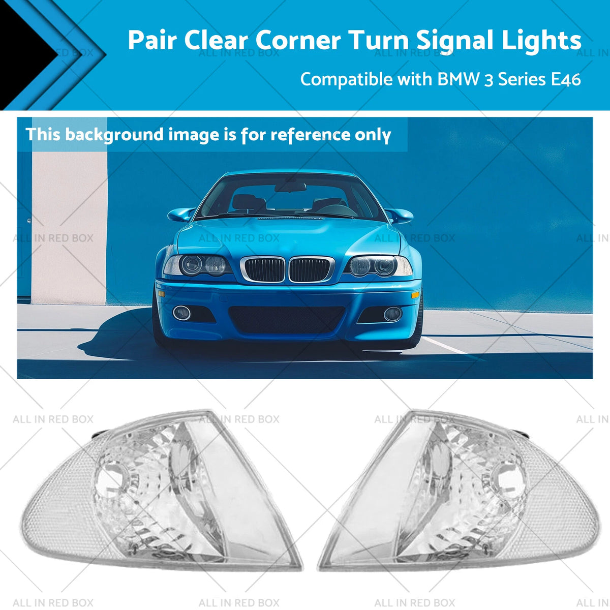 Pair Clear Corner Turn Signal Lights for BMW 3 Series (1998–2001)