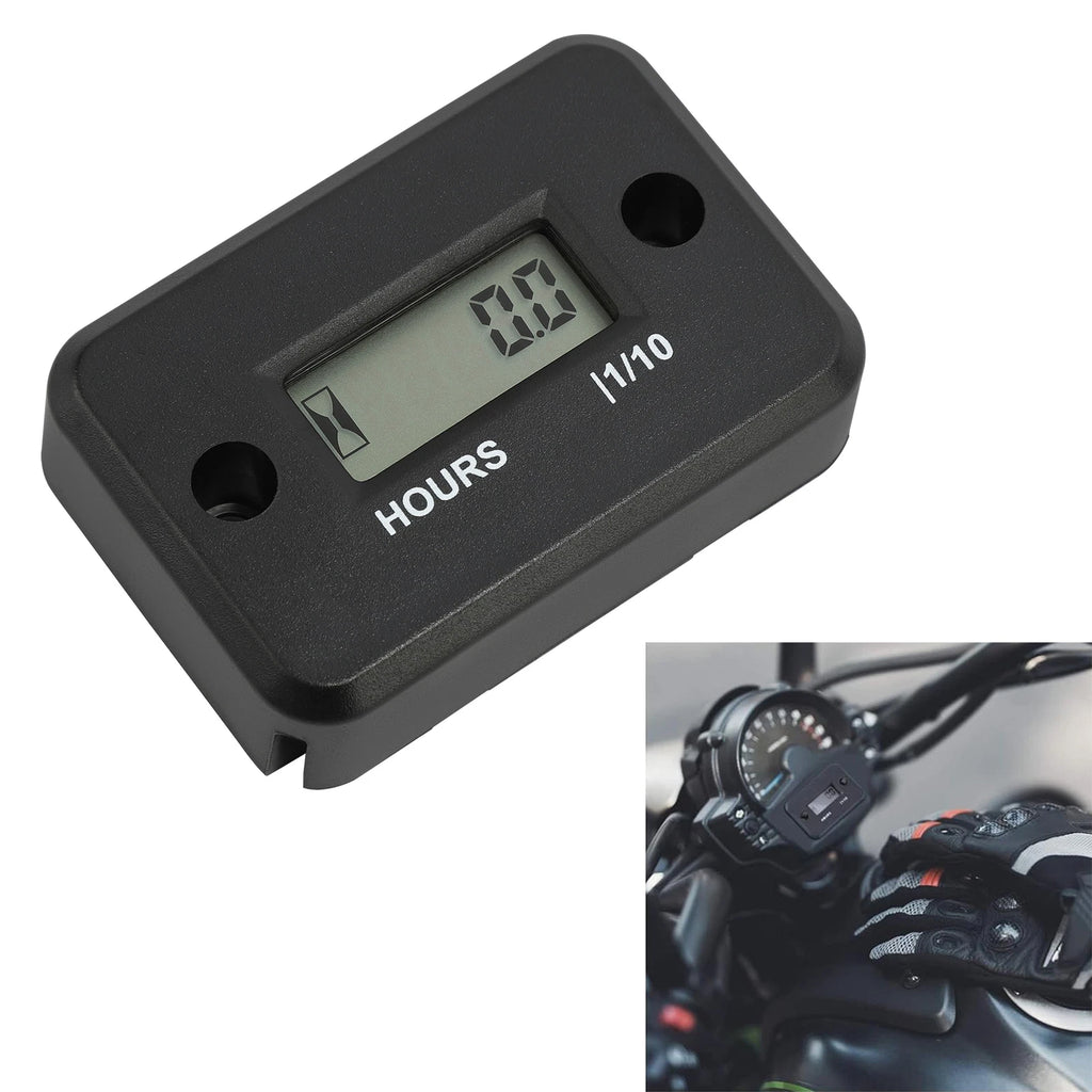Digital Hour Meter Gauge for Gas Engine Motor Boat ATV Snowmobile (Fits All)