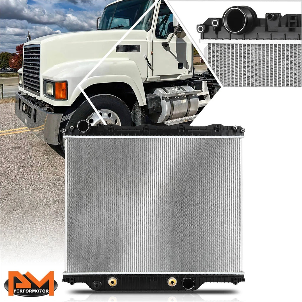 2X Aluminum Core Radiator for Mack CHU CV CHN GU5 GU4/Volvo VHD (2006–2014)