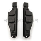 Black Flat Wing Footpegs for Harley Softail Fat Boy FLFB, Fat Bob (2018–2023)