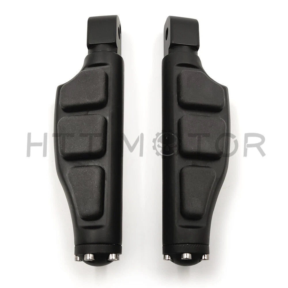 Black Flat Wing Footpegs for Harley Softail Fat Boy FLFB, Fat Bob (2018–2023)