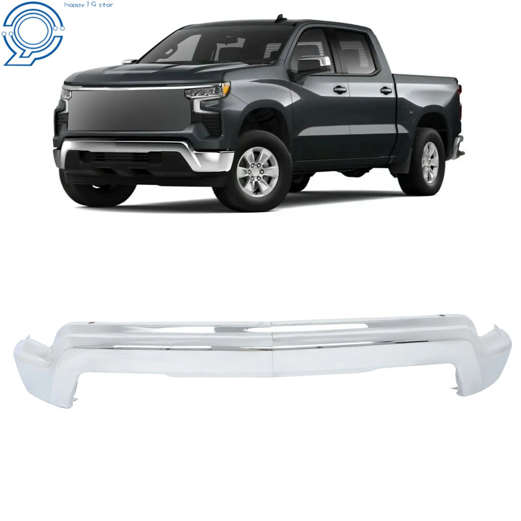 Chrome Steel Front Bumper for Chevy Silverado (2022–2024)