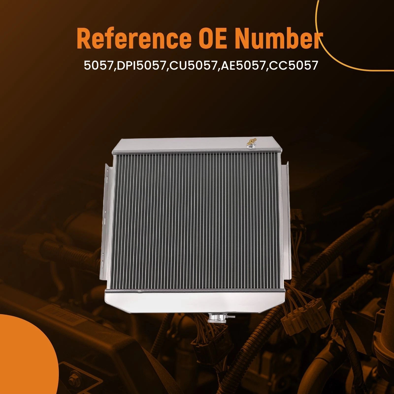 Aluminum Cooling Radiator for Chevrolet Bel Air Series V8 (1955–1957)