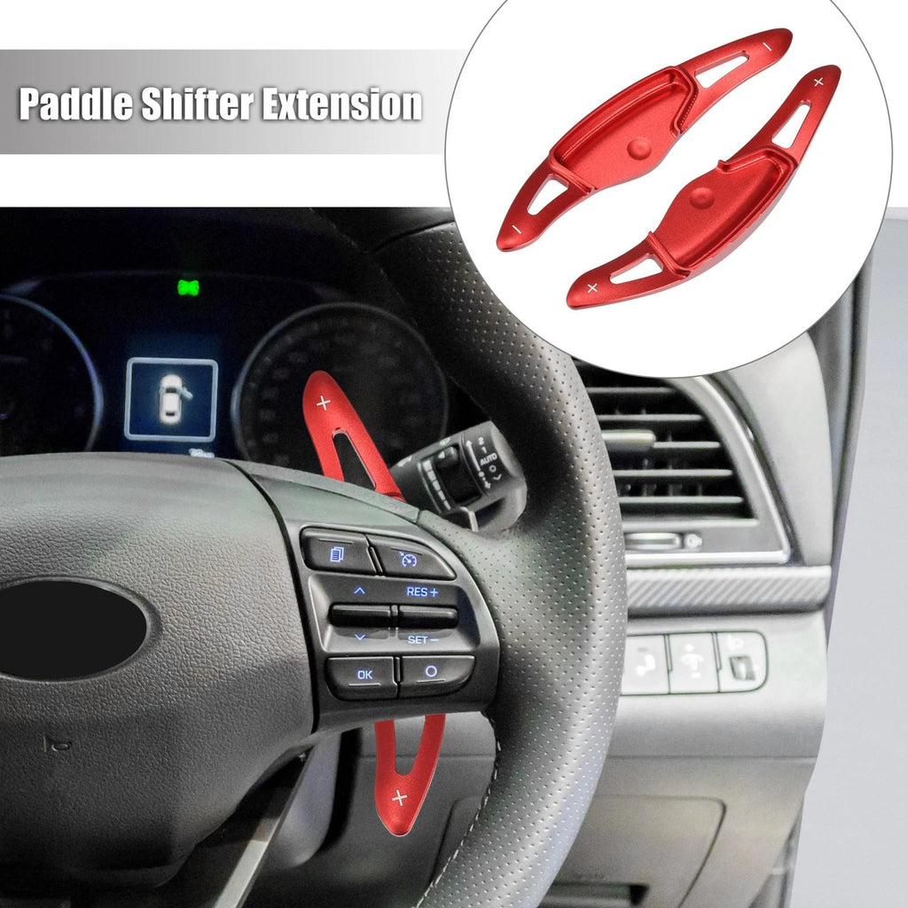 1 Pair Steering Wheel Paddle Shifters for Hyundai Elantra Sport (2017–2019) Aluminum Red
