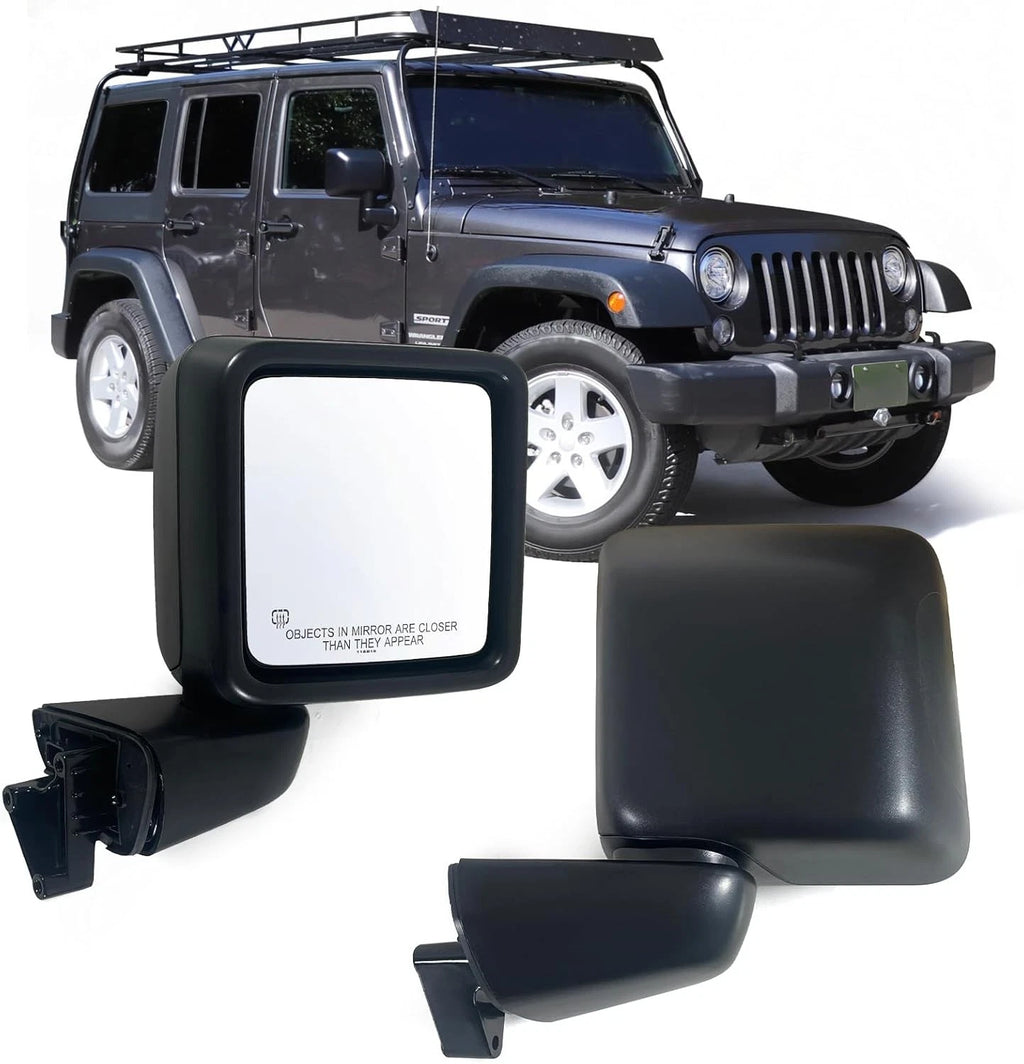 Pair Power Heated Mirrors for Jeep Gladiator Wrangler JL (2018–2023)