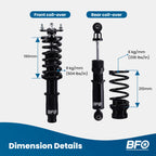 Complete Coilover Spring Kit for Mazda 6 (2003–2007) Adj Height Shock Absorbers