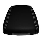Console Lid Armrest Cover for Kia Sportage (2017–2020) PVC Carbon White Stitch