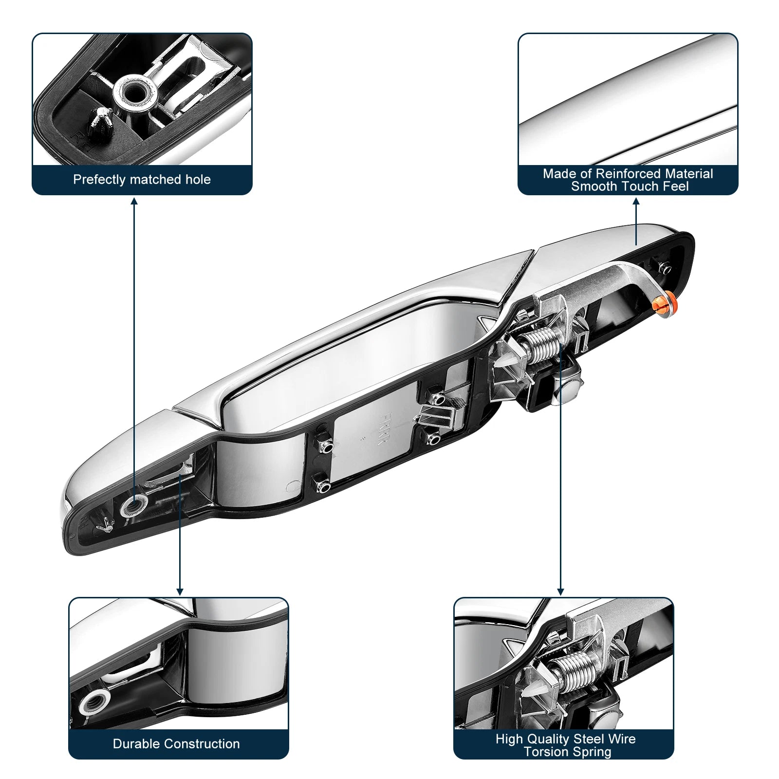 Front Passenger RH Exterior Door Handle for Dodge Ram 2500 Van (2002–2003)