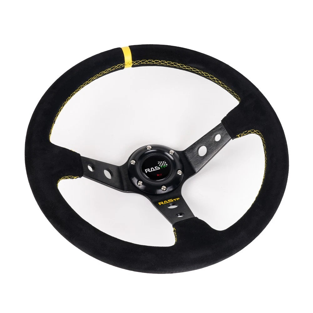 14in Steering Wheel with Black Quick Release for Honda Civic CR-V