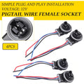 2X 3157 Bulb Socket Brake Turn Signal Light Harness Wire Plug Connector