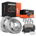 Set of 2 Rear Disc Brake Rotors & Ceramic Pads for Hyundai Accent (2012–2017)