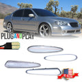 Set of 4 Clear White LED Side Marker Lamps for Nissan Maxima (2000–2003)