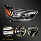 Right Side Black Headlight with Bulbs for Buick Encore (2017–2022)