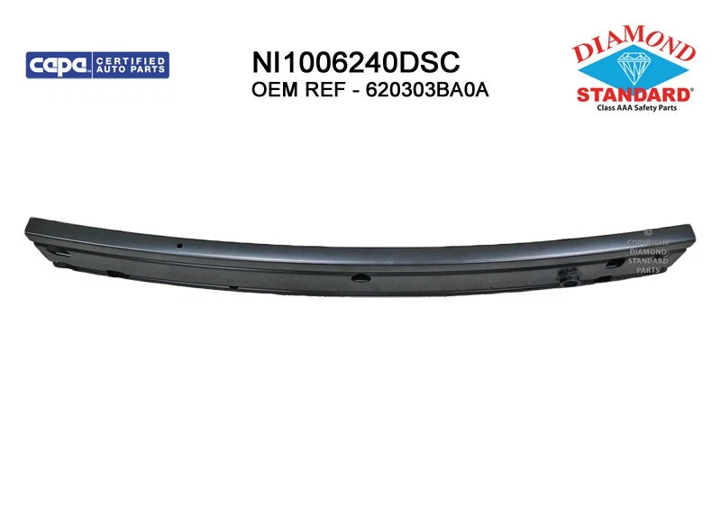 Replacement Steel Front Bumper Impact Bar For 2012-2019 Nissan Versa Sedan