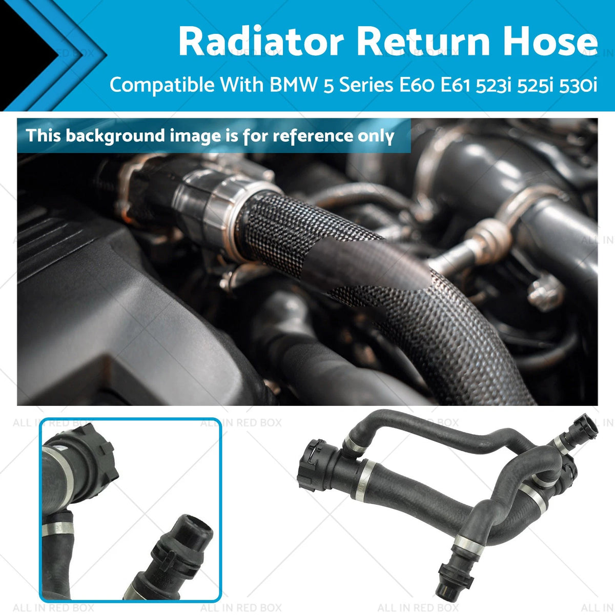 Radiator Coolant Return Hose for BMW E60 E61 523i 525i 530i (2003–2010)