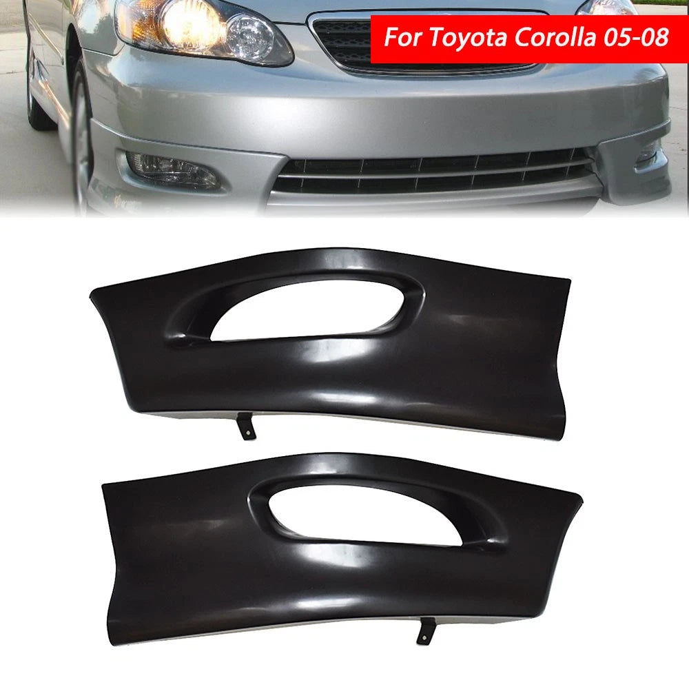 2X Front Bumper Lip Splitter Chin Spoiler for Toyota Corolla (2005–2008)