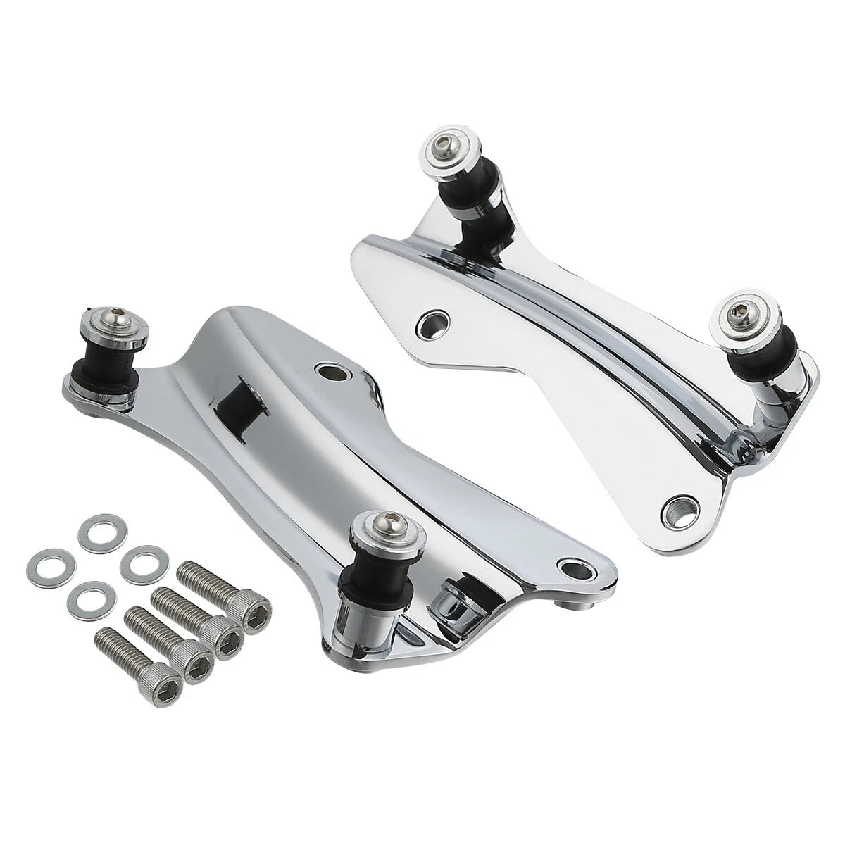 Set of 4 Docking Hardware Kit w/ Covers for Harley Electra Glide (2014–2025) Chrome