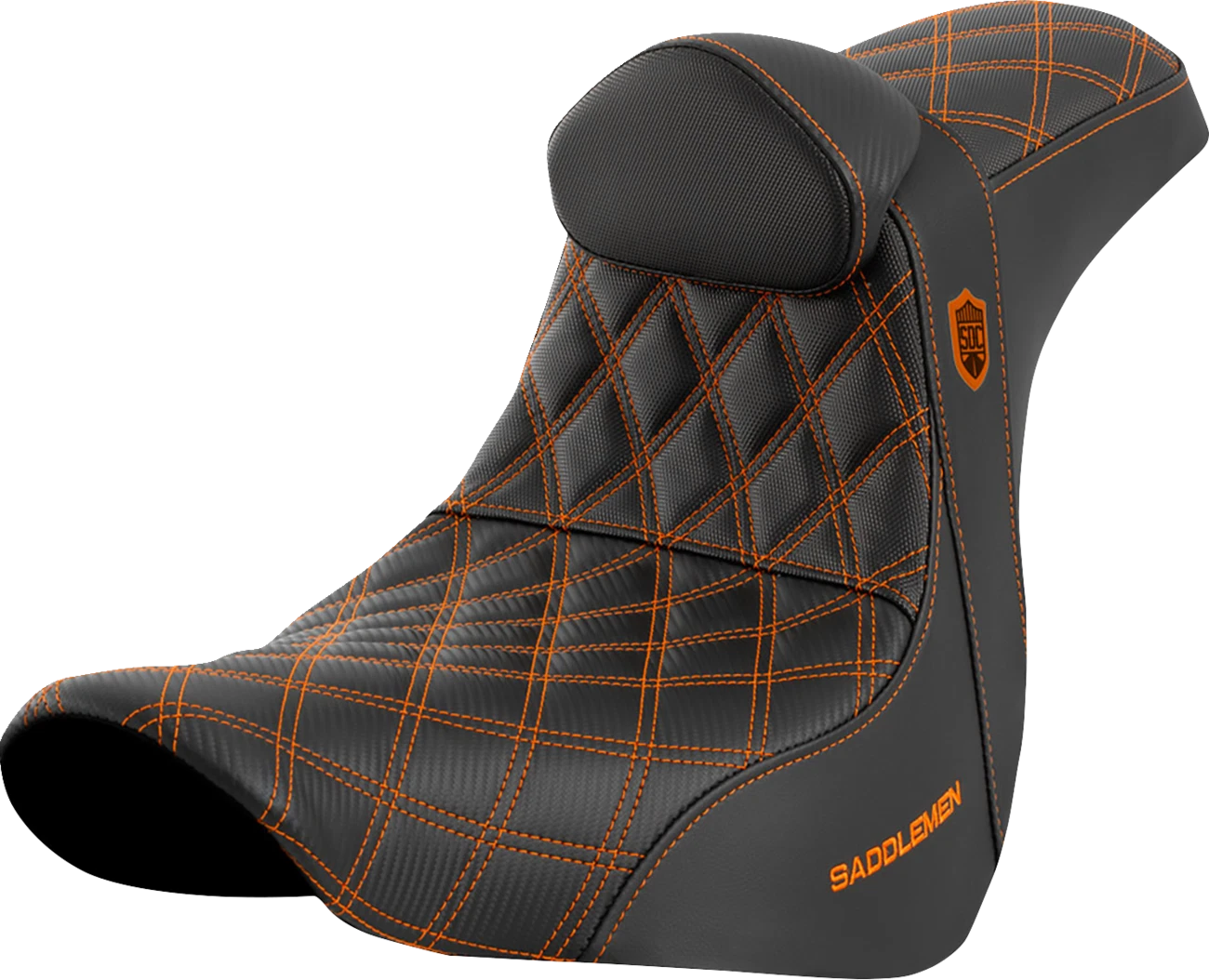 Saddlemen Pro Series SDC Performance Seat w/ Backrest for Harley FL/FX (2018–2023)