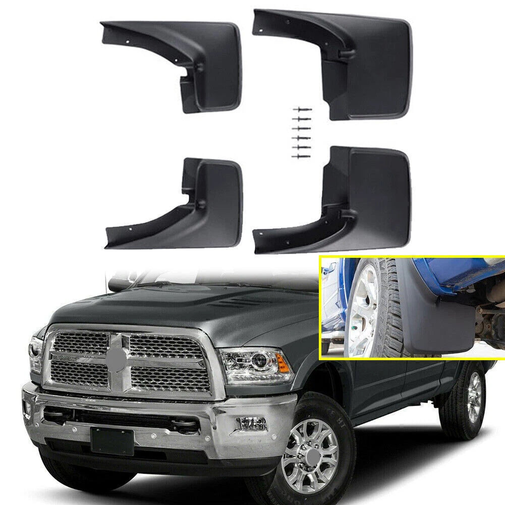 Set of 4 Deluxe Molded Mud Flaps for RAM 1500/2500/3500 (2009–2019)