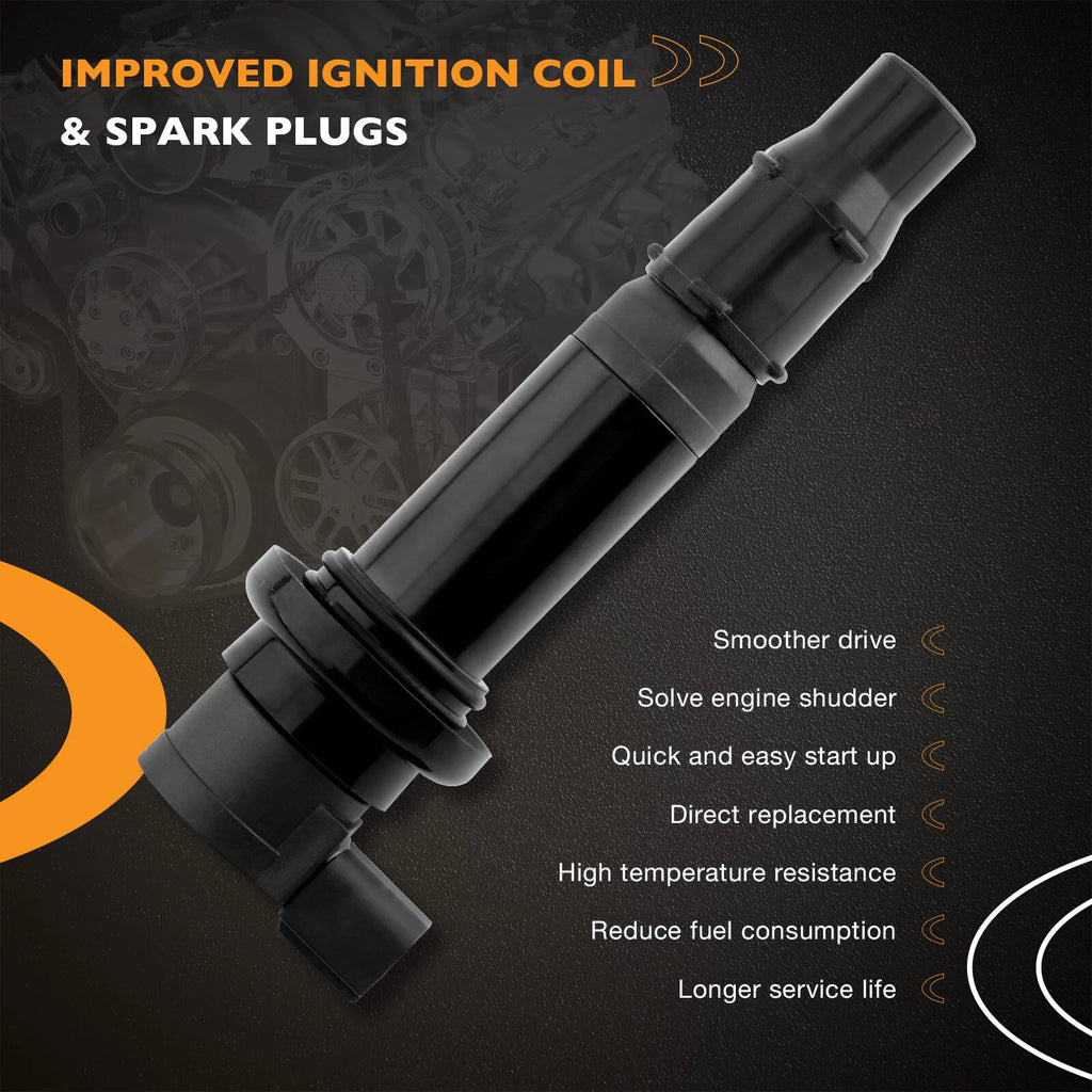 4X Ignition Coil Pack for Yamaha YZF R6 R6S R1 FZ1 FZ1S (2002–2016) 5PW-82310-00-00