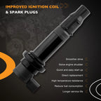 4X Ignition Coil Pack for Yamaha YZF R6 R6S R1 FZ1 FZ1S (2002–2016) 5PW-82310-00-00