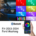 RGBW LED Multi-Color Changing Headlight DRL Accent Pair for Ford Mustang (2013–2014)