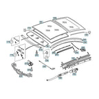 Front Sunroof Cable Set for Mercedes C W203 Coupe (2000–2007)