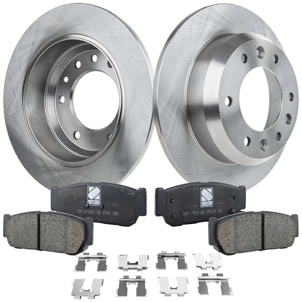 Rear Brake Disc Rotors and Pads Kit for Hyundai Entourage (2007)
