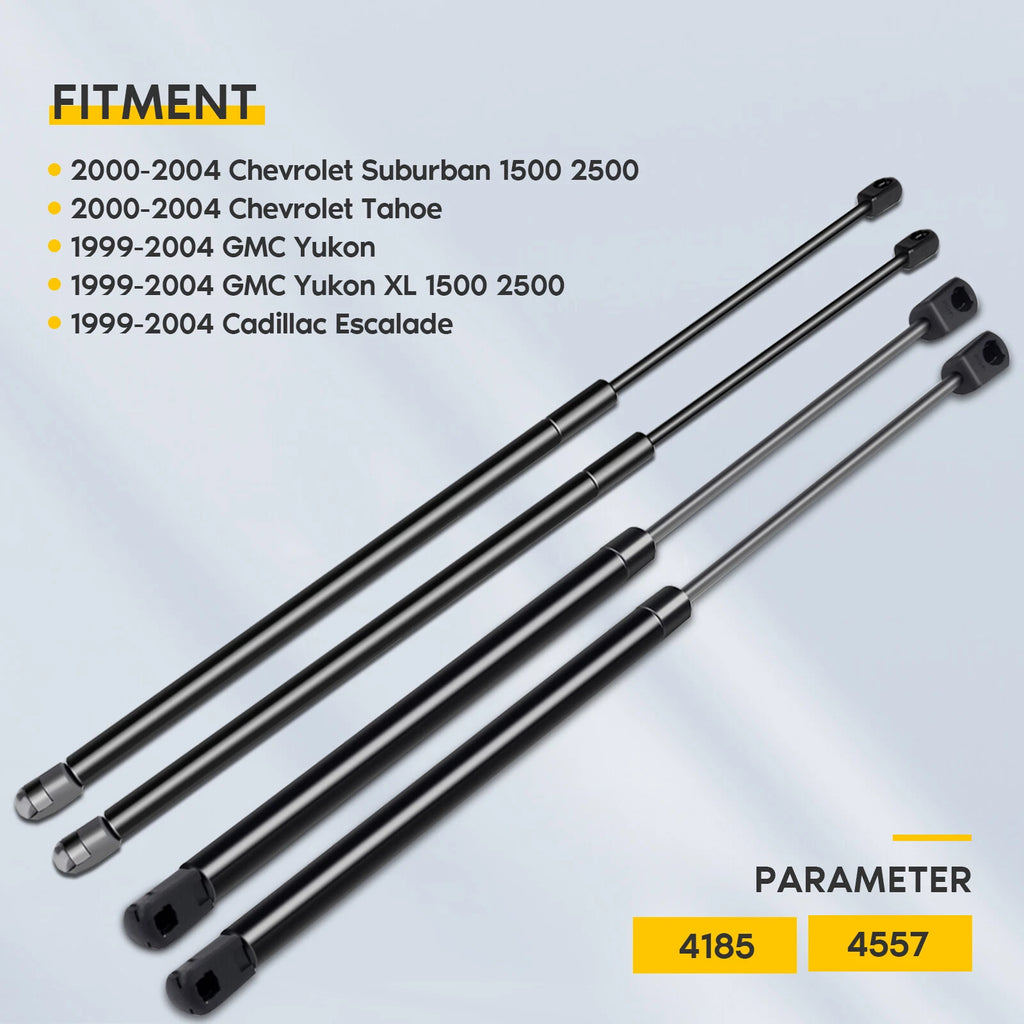 Set of 4 Tailgate Window Lift Supports for Chevrolet Suburban Tahoe GMC Yukon