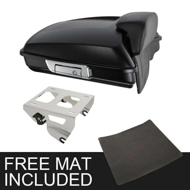 Matte Black Razor Trunk Pad for Harley Touring Road Glide (2014–2026)