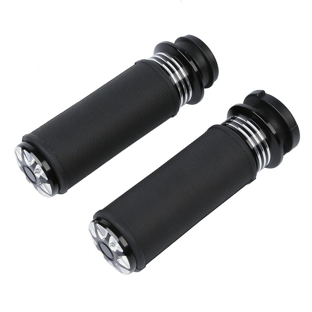 1" 25mm Black Electric Handlebar Grips for Harley Davidson Touring (2008–2020)