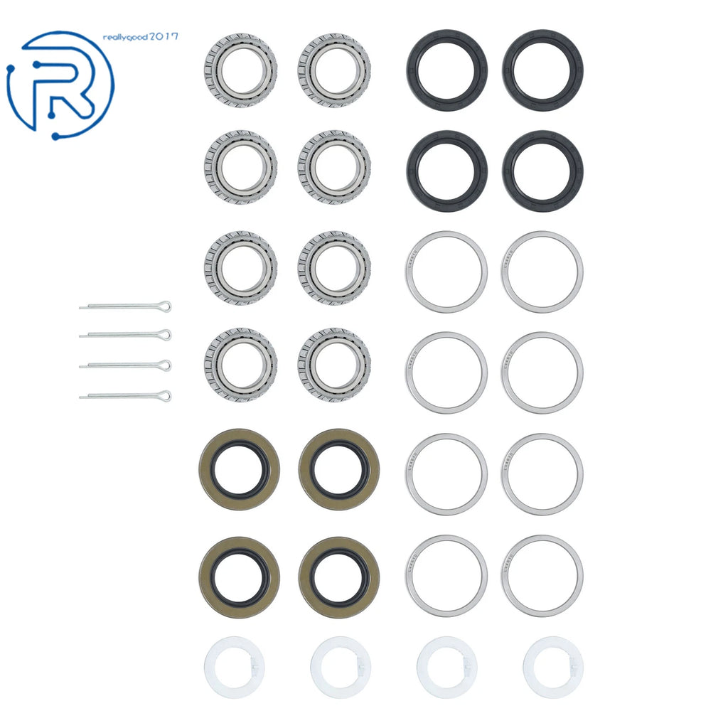 Set of 4 Trailer Hub Wheel Bearing Kits L44649/L44610 for 2000 Lbs Axle