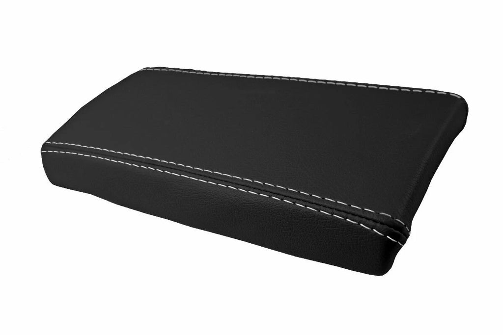 Leather Console Lid Armrest Cover for Mazda Miata MX5 (1990–1997) White Stitch