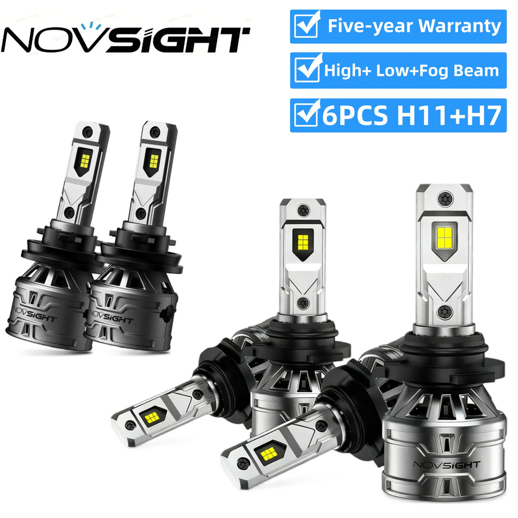 9005 9006 H11 Combo LED Headlight Kit Bulbs for High Low Beam Fog Lights