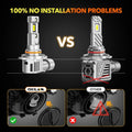2X 9012 LED Headlight Bulbs Kit for High Low Beam (6500K, 32000LM)