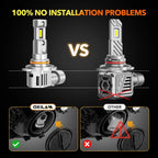 2X 9012 LED Headlight Bulbs Kit for High Low Beam (6500K, 32000LM)
