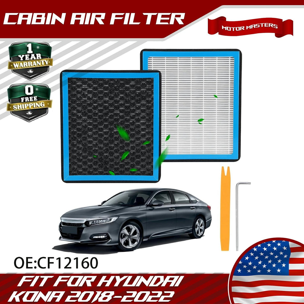 HEPA Cabin Air Filter CF12160 for Hyundai Kona Tucson Veloster Venue (2018–2023)