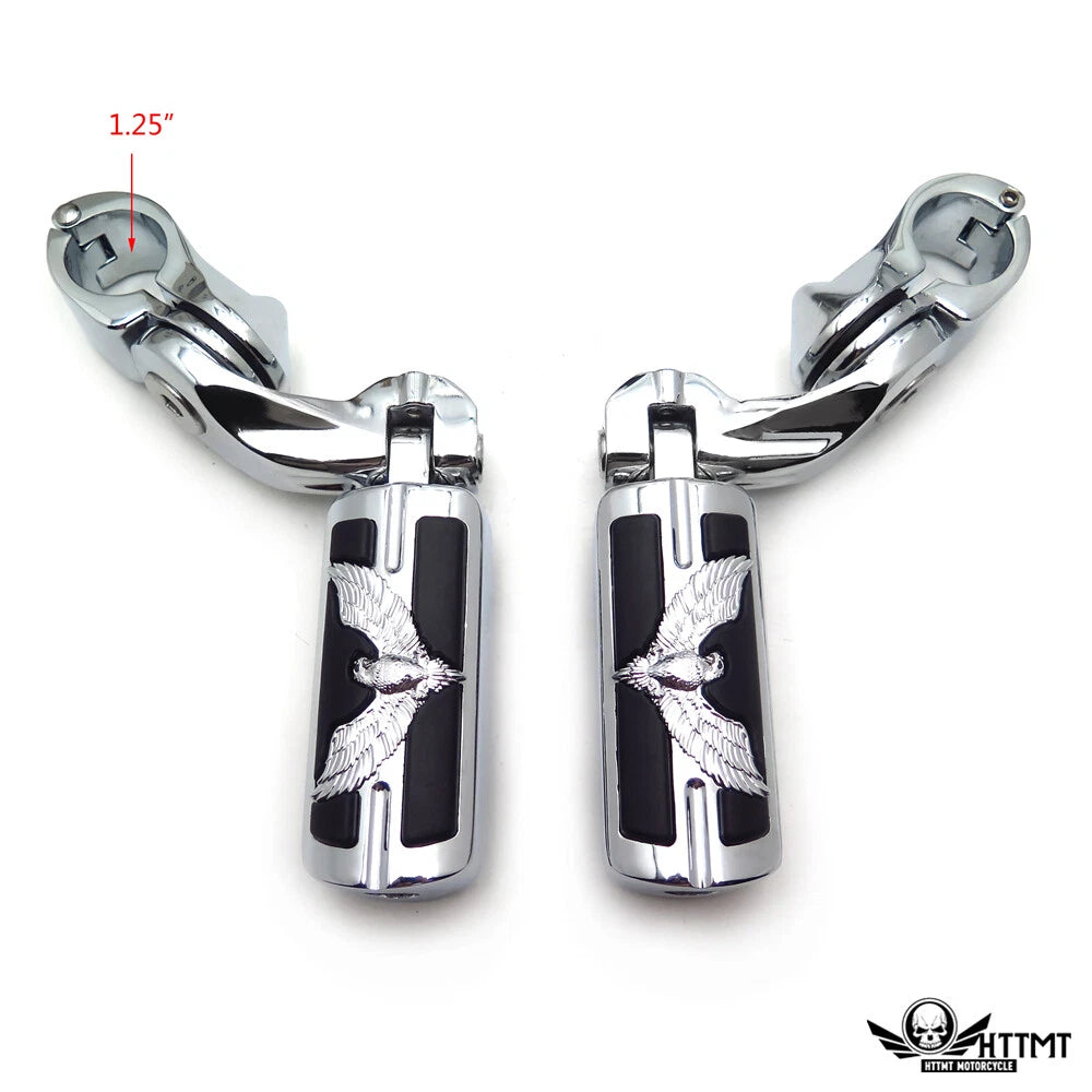 Chrome 2.5" Short FootPeg Kit for Yamaha Roadstar XV1700 (2001–2008)