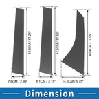 Set of 6 Door Pillar Window Trim for Ford Focus (2000–2007) Carbon Fiber