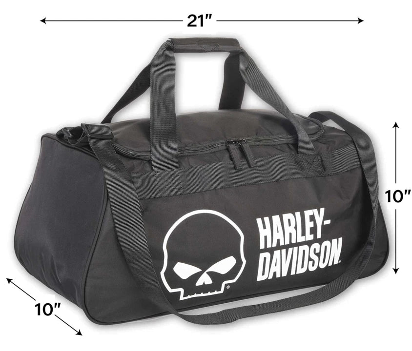 Willie G Skull Logo Duffel Bag for Harley-Davidson (Black) 90331