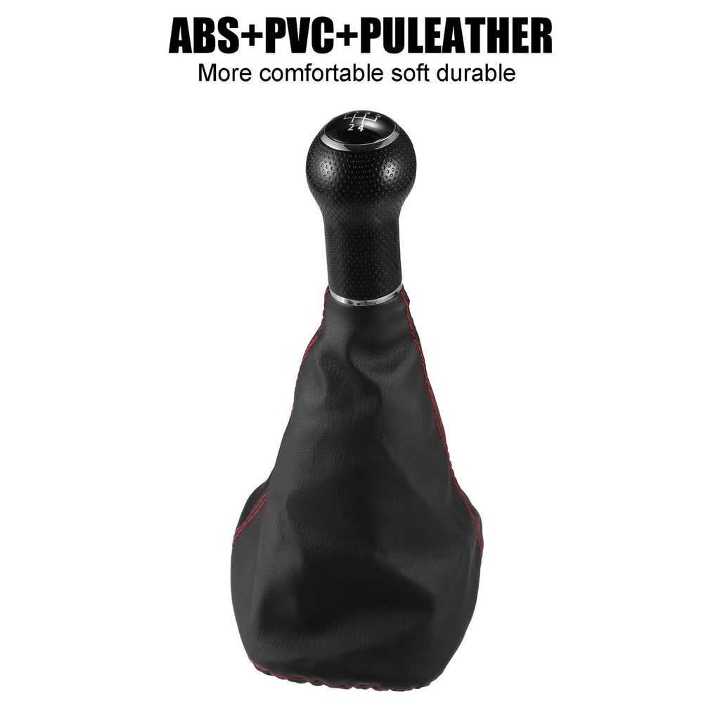 5 Speed Gear Shift Knob Boot for Volkswagen Golf IV (1998–2006) Silver Black Red