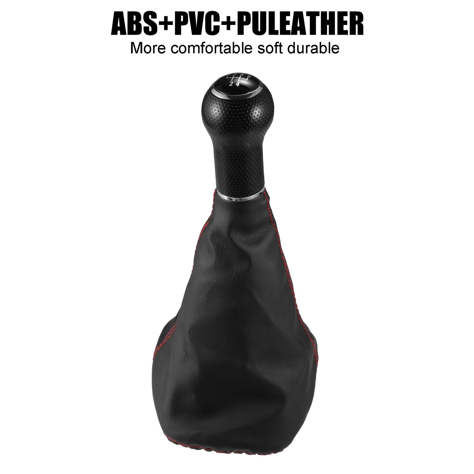 5 Speed Gear Shift Knob Boot for Volkswagen Golf IV (1998–2006) Silver Black Red