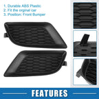 2 x Front Fog Light Grille Covers for Dodge Charger (2011-2014)