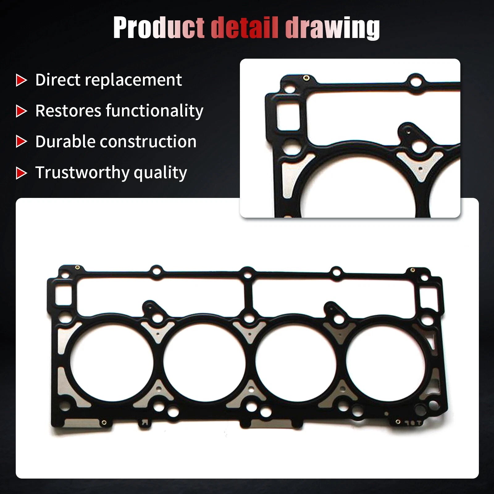 Head Gasket Set for Chrysler 300 Dodge Charger Ram 1500 Jeep Grand Cherokee (5.7L)