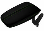 Console Lid Armrest Cover for Acura TLX (2015–2020) Carbon Fiber Green Stitch
