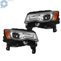 Set of 2 Chrome HID Headlights for Jeep Grand Cherokee (2017–2021)