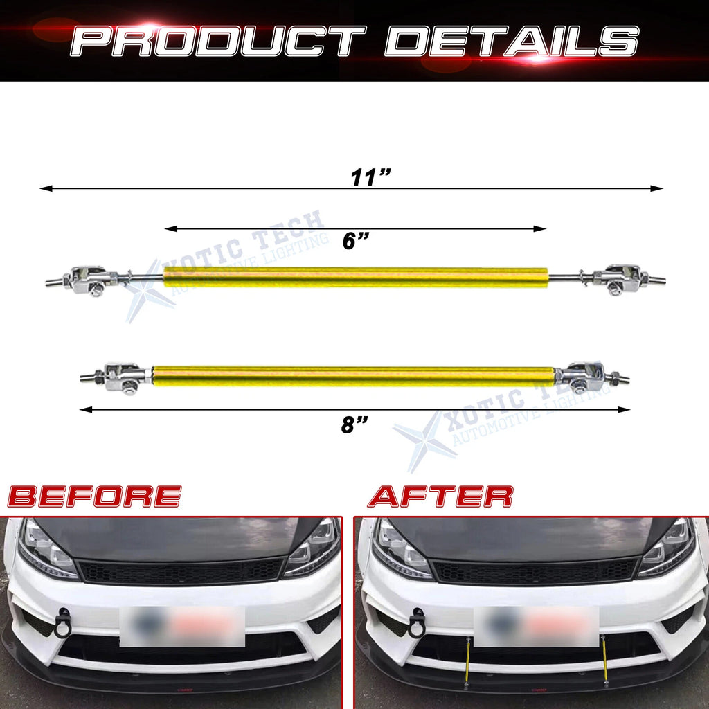 2Pcs Alloy Gold Rear Front Diffuser Bumper Lip for GMC (2014-2018)