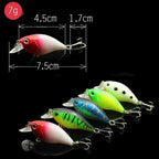 Fishing Lures Set of 5 Minnow Crankbaits for Bass Tackle