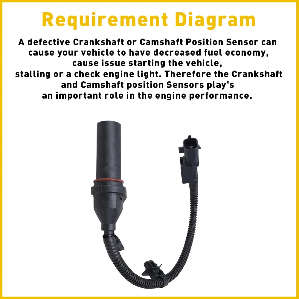 Crankshaft Position Sensor for Hyundai Elantra, Accent, Kia Soul (2007–2019)