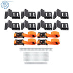 2X Wheel Chock Tie Down Straps Kit for UTV ATV E Track